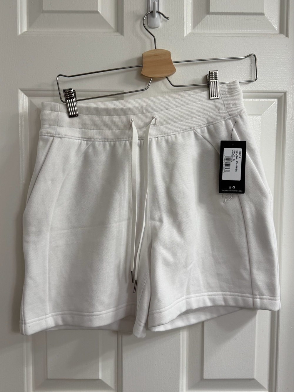Lululemon White Scuba High-Rise Shorts